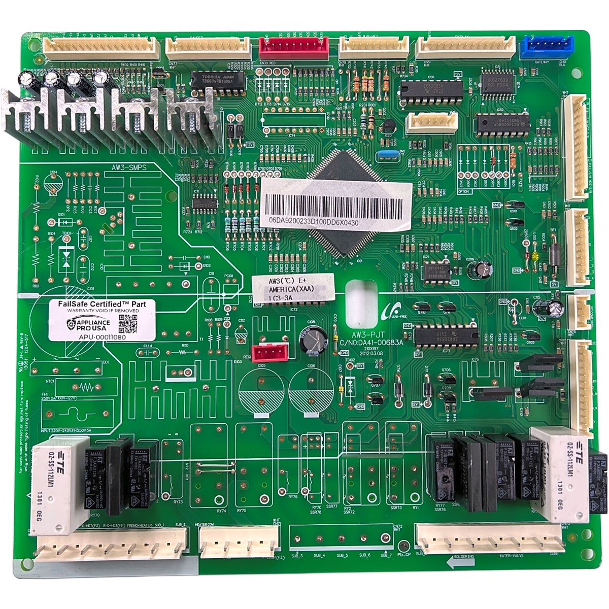 DA92-00233D Samsung Refrigerator Main Control Board - Genuine OEM FailSafe Certified Reconditioned