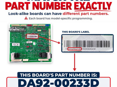 DA92-00233D Samsung Refrigerator Main Control Board Replacement — alternate view