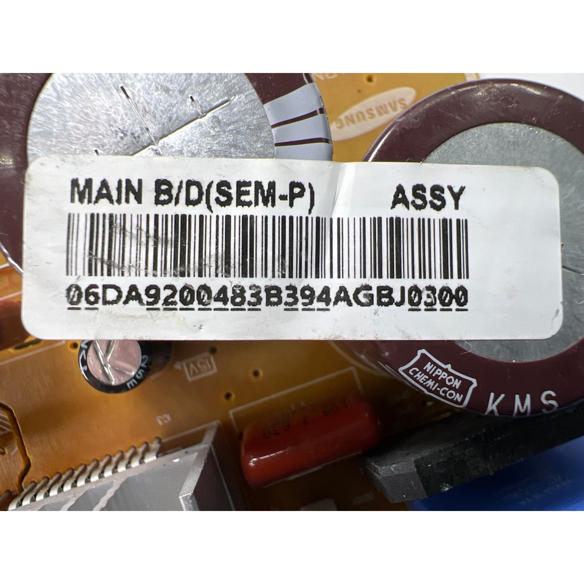 DA92-00483B Samsung Refrigerator Main Control Board Part Number Sticker - Appliance Pro USA