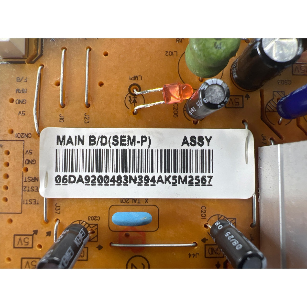 DA92-00483N Samsung Refrigerator Main Control Board Part Number Sticker - Appliance Pro USA
