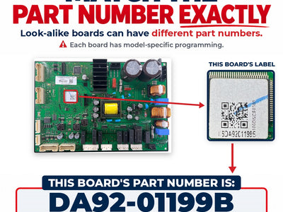 DA92-01199B Samsung Refrigerator Main Control Board Replacement — alternate view