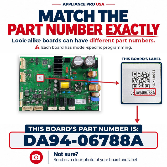 DA94-06788A Samsung OEM Refrigerator Main Control Board Replacement — FailSafe Certified — Appliance Pro USA — image 2