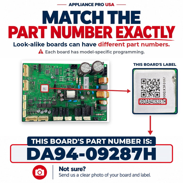 DA94-09287H Samsung OEM Refrigerator Main Control Board Replacement — FailSafe Certified — Appliance Pro USA — image 2