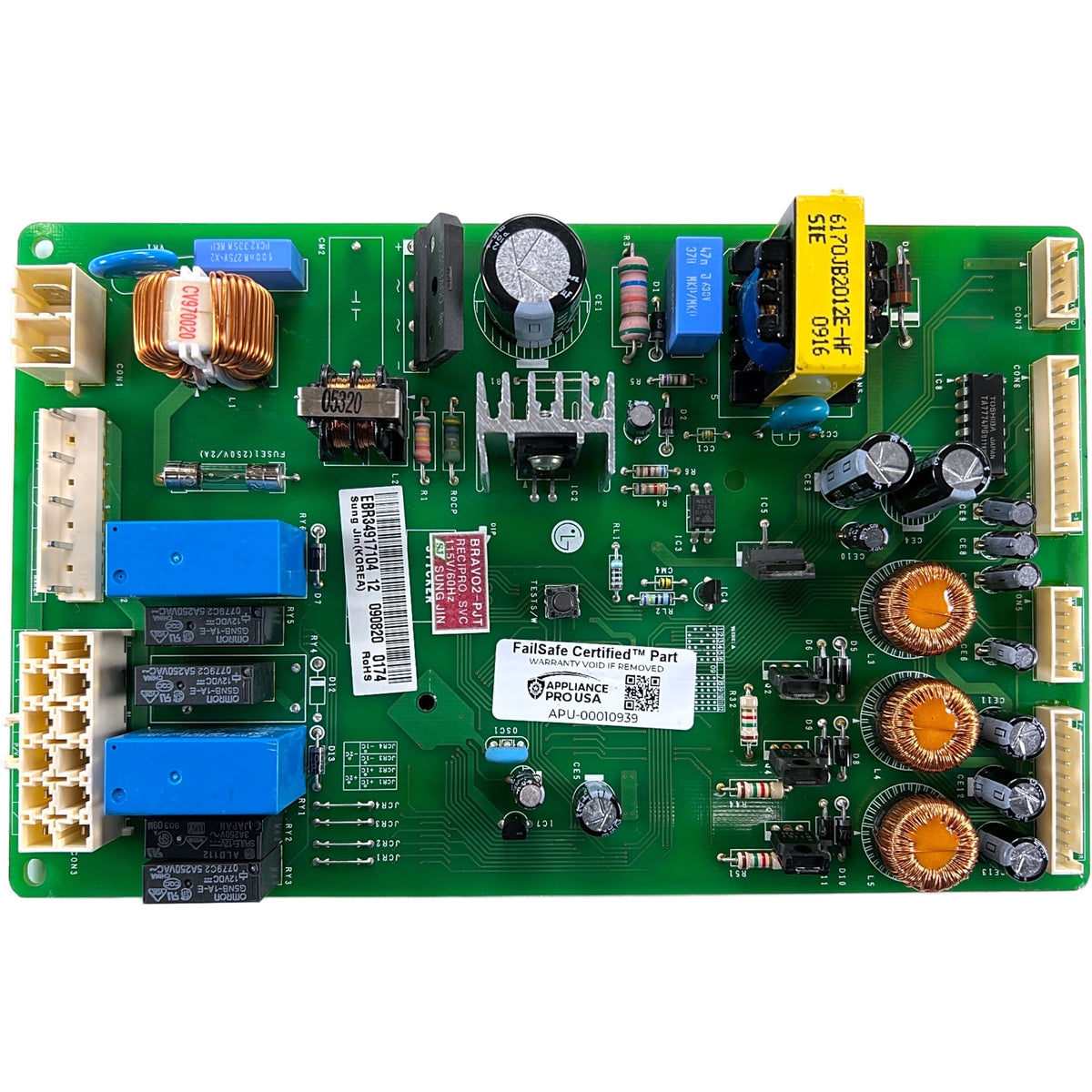 EBR34917104 LG Refrigerator Main Control Board - Genuine OEM FailSafe Certified Reconditioned