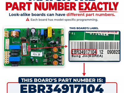 EBR34917104 LG Refrigerator Main Control Board Replacement — alternate view
