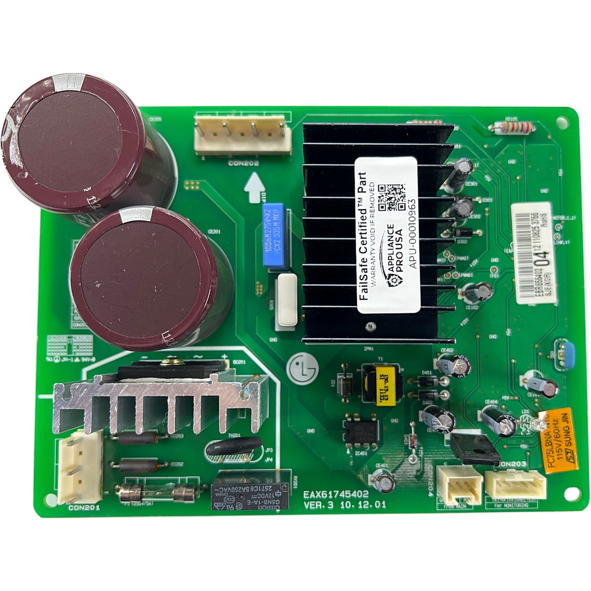 EBR65640204 LG Refrigerator Main Control Board - Genuine OEM FailSafe Certified Reconditioned