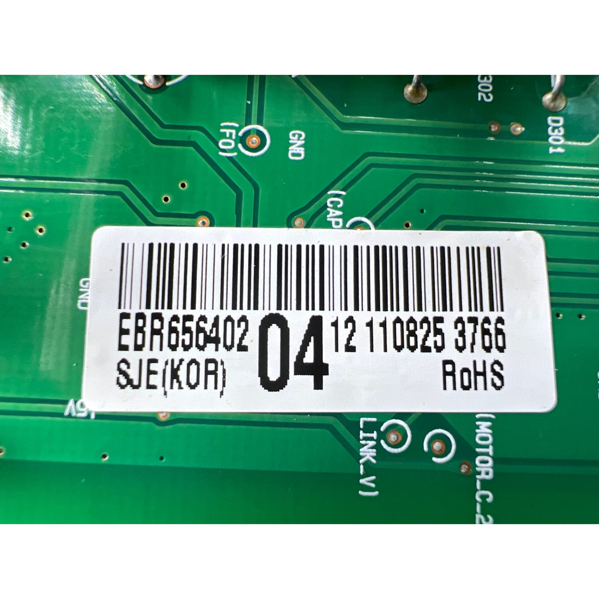 EBR65640204 LG Refrigerator Main Control Board Part Number Sticker - Appliance Pro USA