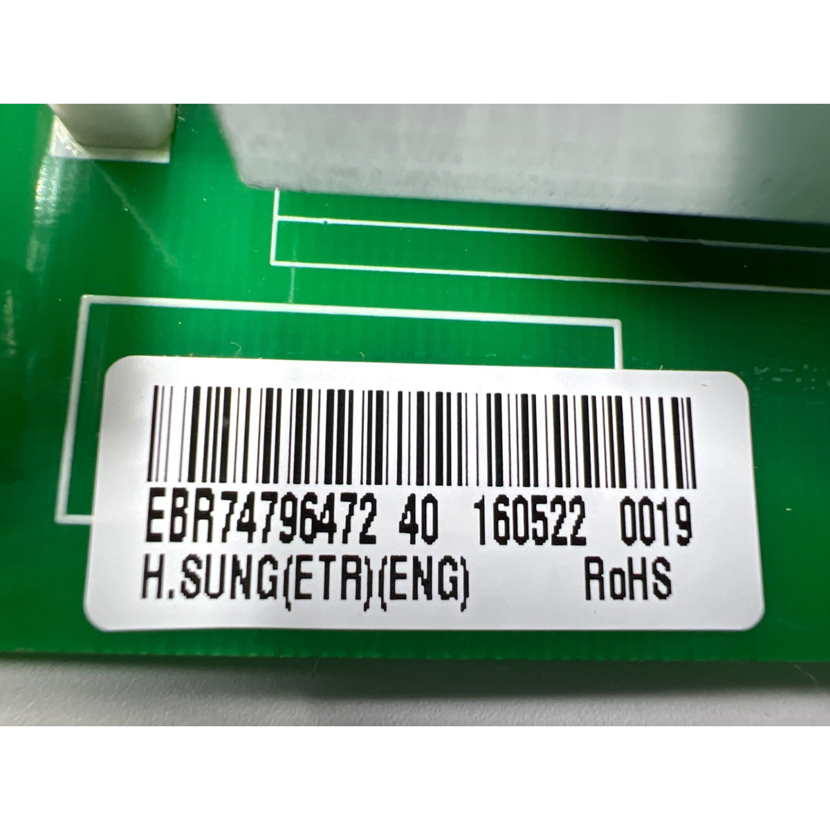 EBR74796472 LG Refrigerator Main Control Board Part Number Sticker - Appliance Pro USA