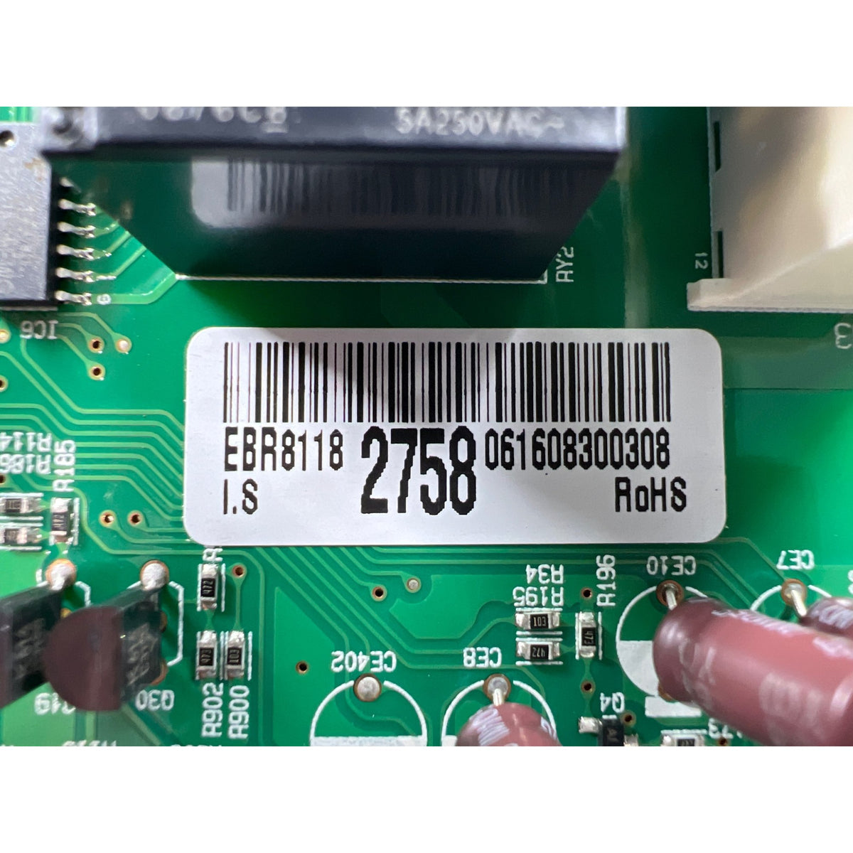 EBR81182758 LG Refrigerator Main Control Board Part Number Sticker - Appliance Pro USA