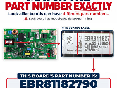 EBR81182790 LG Refrigerator Main Control Board Replacement — alternate view