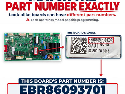 EBR86093701 LG Refrigerator Main Control Board Replacement — alternate view