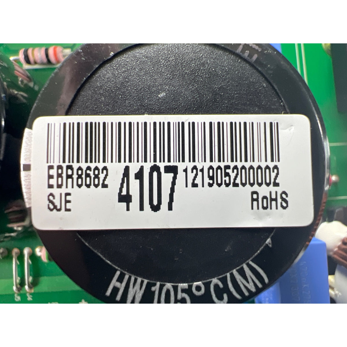 EBR86824107 LG Refrigerator Main Control Board Part Number Sticker - Appliance Pro USA