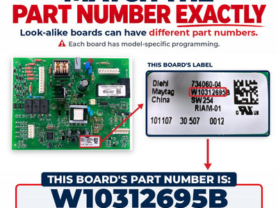 W10312695B Whirlpool Refrigerator Main Control Board Replacement — alternate view