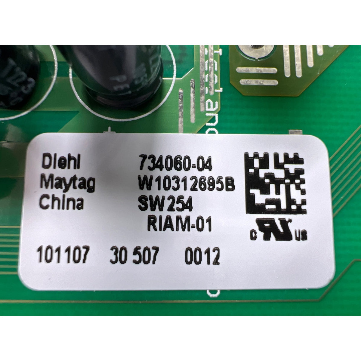 W10312695B Whirlpool Refrigerator Main Control Board Part Number Sticker - Appliance Pro USA
