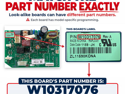 W10317076 Whirlpool Refrigerator Main Control Board Replacement — alternate view