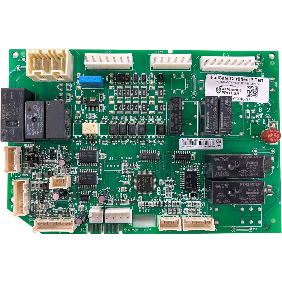 W10675033 Whirlpool Refrigerator Main Control Board - Genuine OEM FailSafe Certified Reconditioned