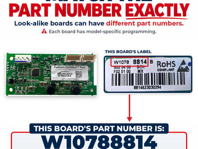 W10788814 Whirlpool Refrigerator LED Driver Board Replacement — alternate view