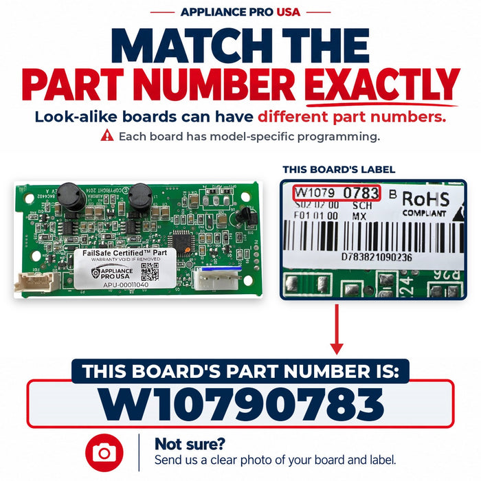 W10790783 / W10830288 Whirlpool Refrigerator LED Driver Board Replacement — FailSafe Certified — Appliance Pro USA — image 2