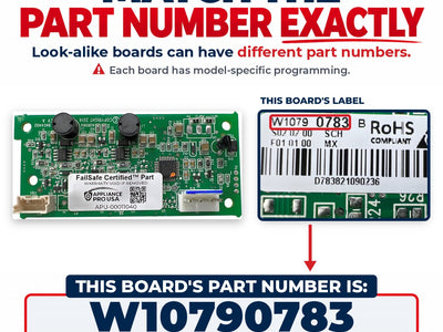 W10790783 / W10830288 Whirlpool Refrigerator LED Driver Board Replacement — alternate view