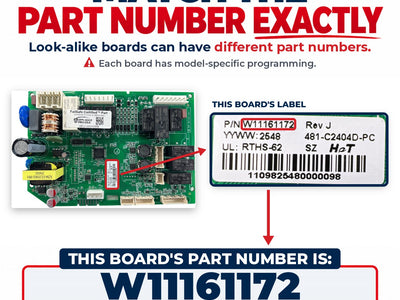 W11161172 Whirlpool Refrigerator Main Control Board Replacement — alternate view