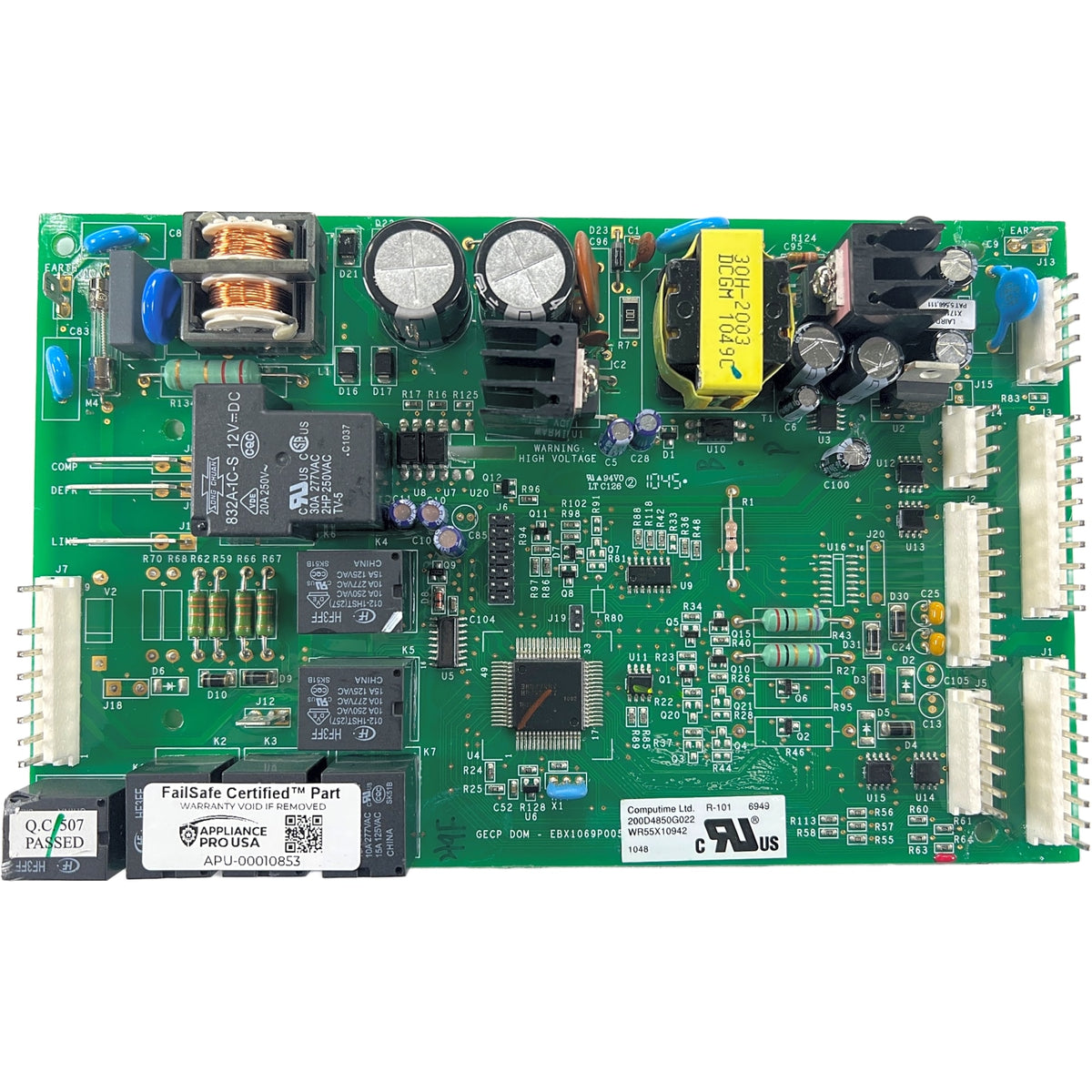 WR55X10942 GE Refrigerator Main Control Board - Genuine OEM FailSafe Certified Reconditioned